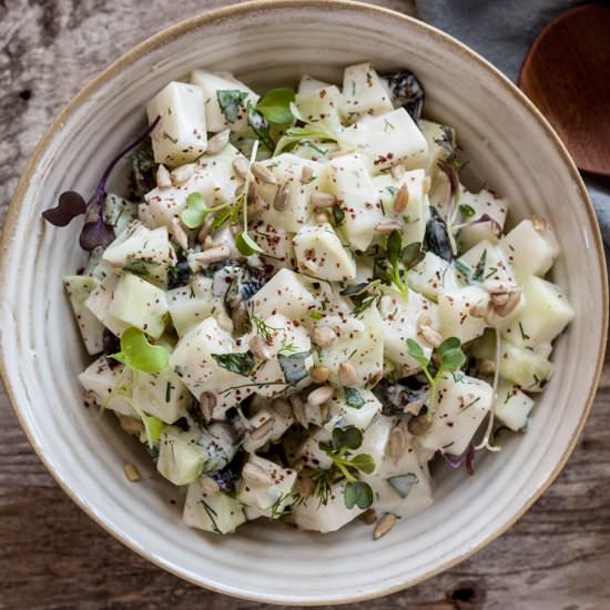 Kohlrabi & Herbed Yogurt Salad