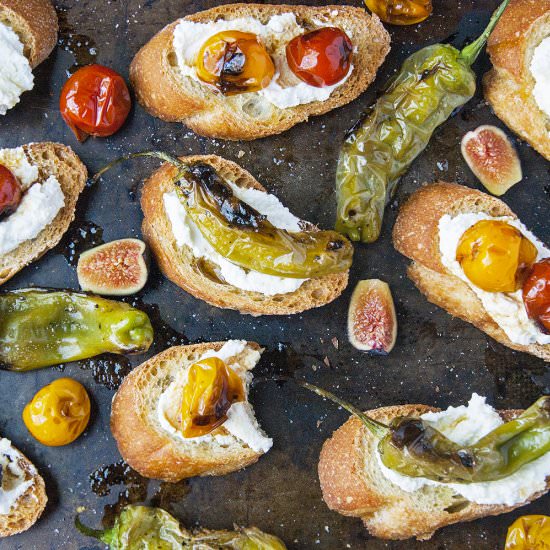 Ricotta Toasts + 3 Toppings