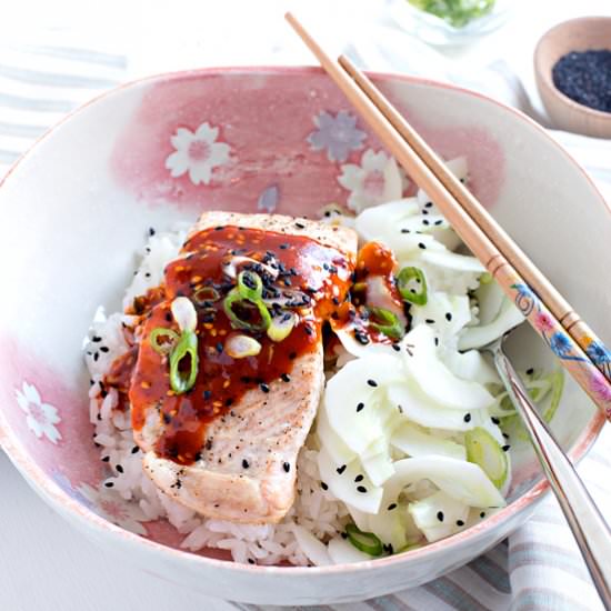 Simple Salmon Bibimbap