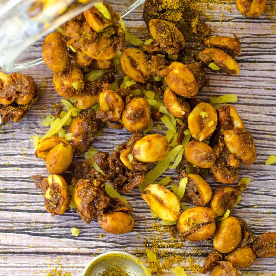 Toasted Coconut Curry Peanuts