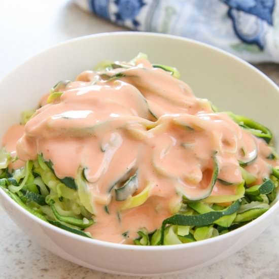 Skinny Bang Bang Zucchini Noodles