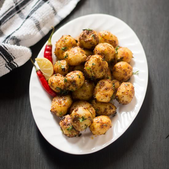 Cumin Crusted Baby Potatoes