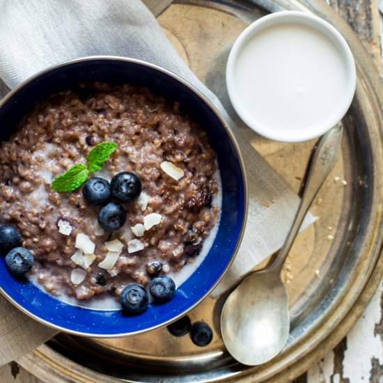 Blueberry Coconut Slow Cooker Oats