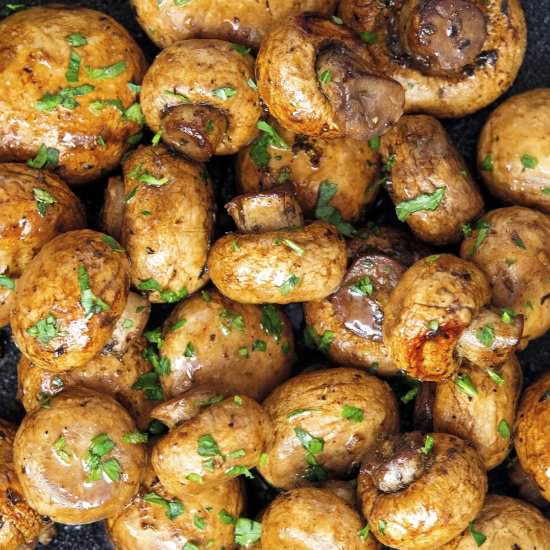 Easy Baked Garlic Mushrooms