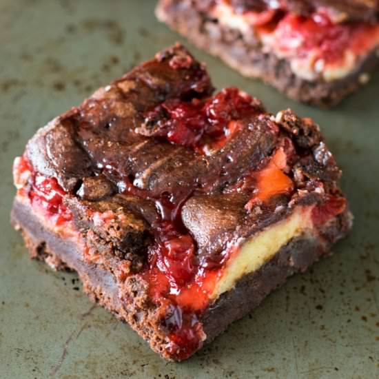 Cherry Cheesecake Brownies