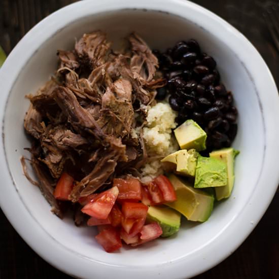 Slow Cooker Carnitas Bowl