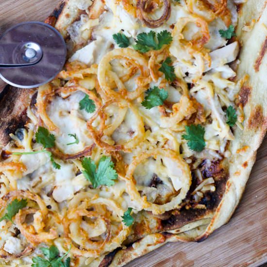 BBQ Chicken Pizza w/Crispy Onions