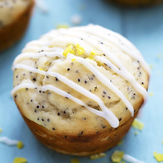 Greek Yogurt Lemon Poppyseed Muffin