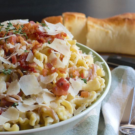 Pancetta Goat Cheese Pasta