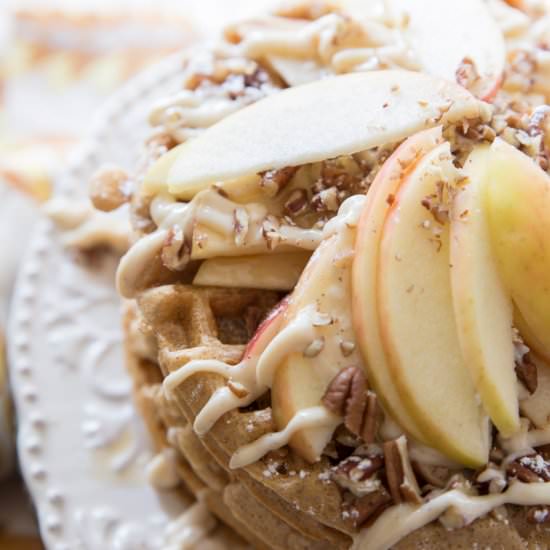 Whole Wheat Apple Pie Waffles