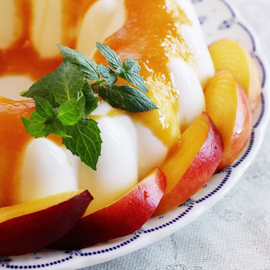 Yogurt Pudding with Fruit Compote