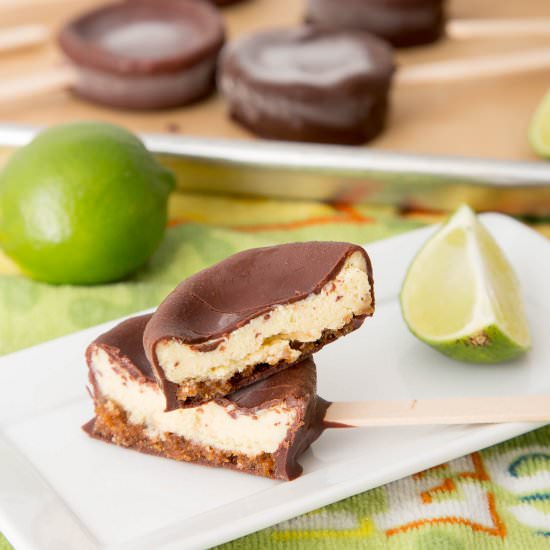 Chocolate Dipped Key Lime Pies