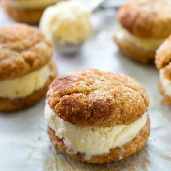 Snickerdoodle Ice Cream Sandwiches