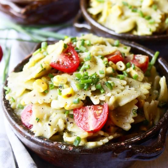 Pasta Salad with Avocado Sauce