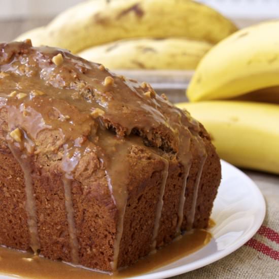 Banana Bread w Peanut Butter Glaze