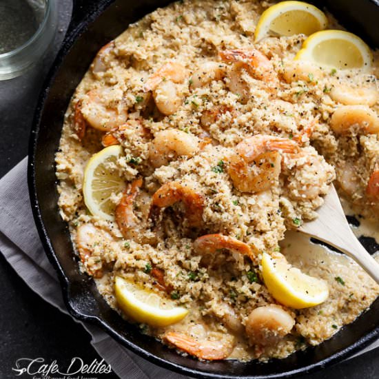 Creamy Garlic Shrimp “Risotto”