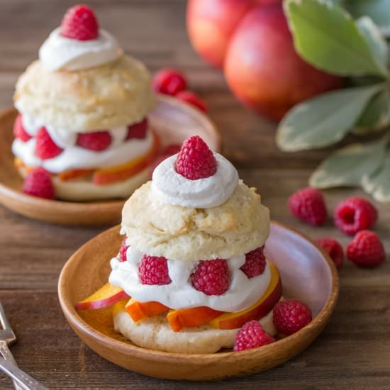 Raspberry Peach Shortcakes