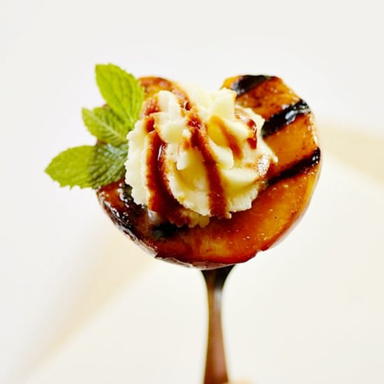 Grilled Peaches with Teriyaki Sauce