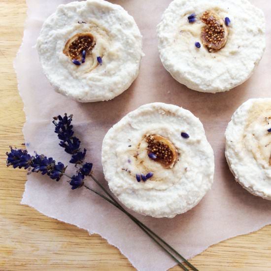 Lavender Fig and Honey Cheesecakes