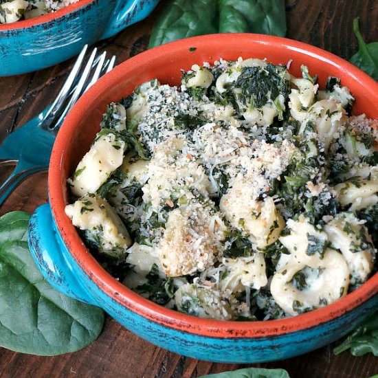 Lighter Baked Tortellini