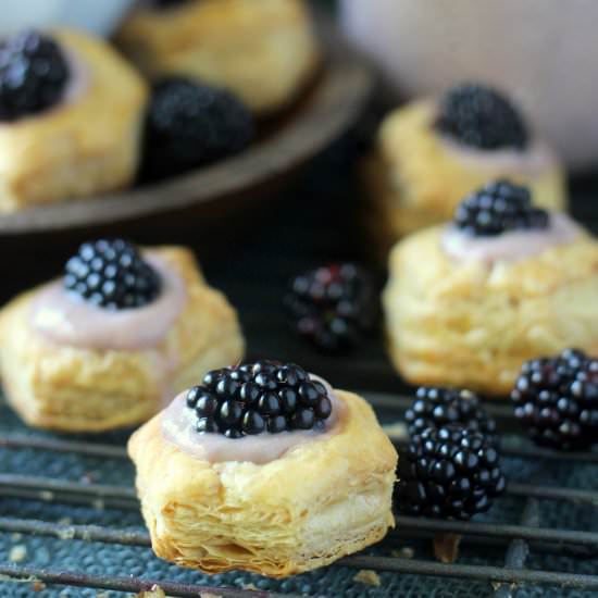 Blackberry Almond Custard Cups