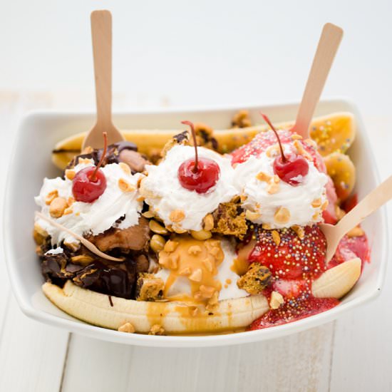 vegan banana split