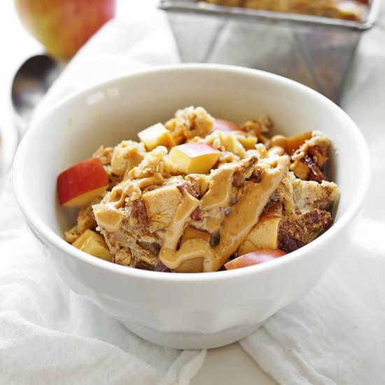 Apple Peanut Butter Baked oatmeal