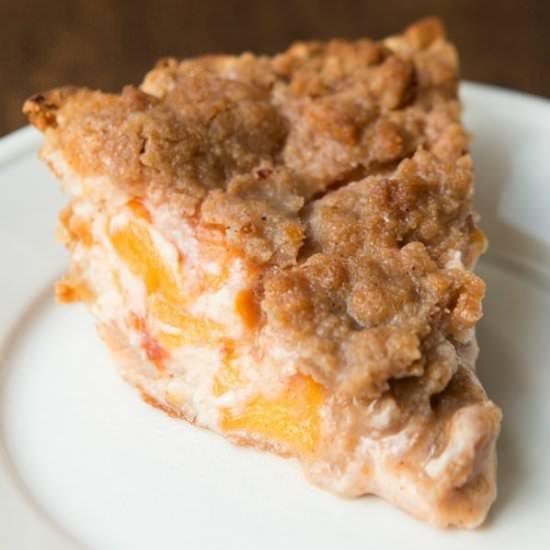 Sour Cream Peach Pie