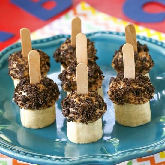 Banana Peanut Butter Pops