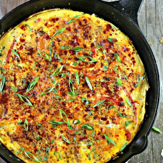 Chorizo & Bell Pepper Frittata