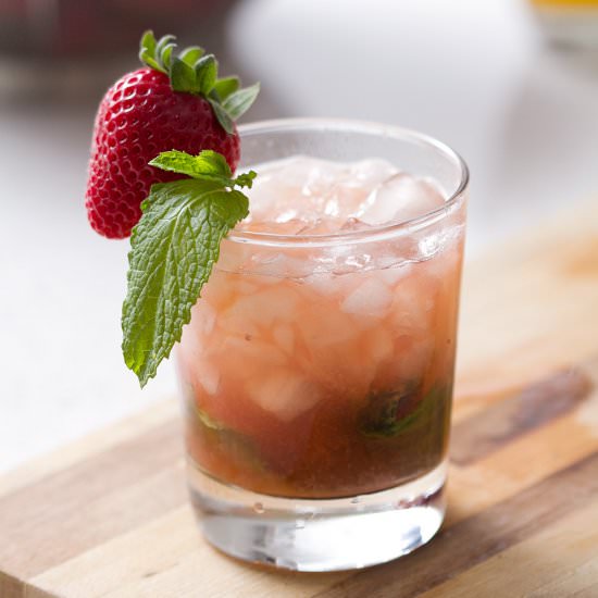 Strawberry Rhubarb Mint Julep
