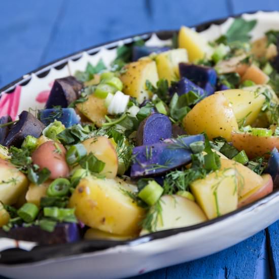 Colorful potato salad