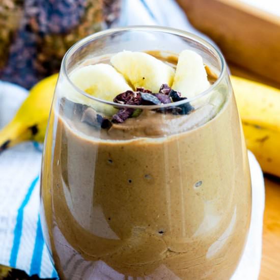 Chocolate almond avocado pudding