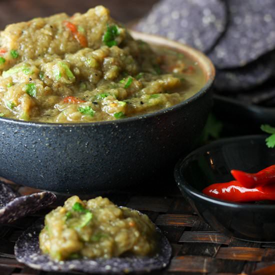 Lao style eggplant dip