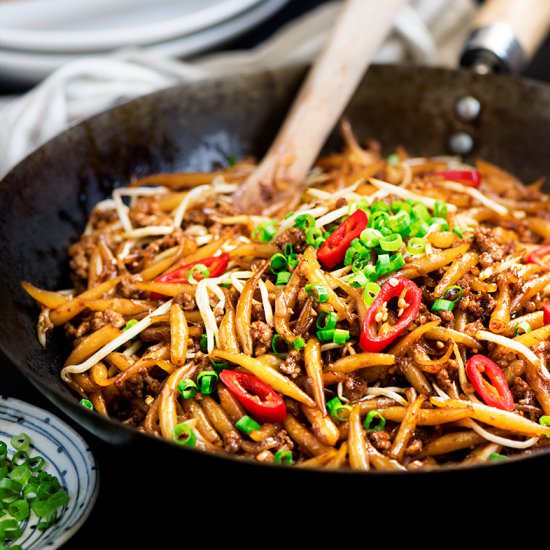 Fried Rice Noodles (Lo Shu Fun)