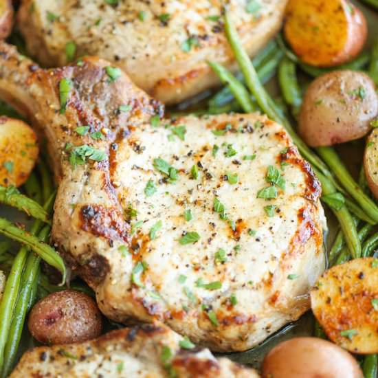 One Pan Ranch Pork Chops