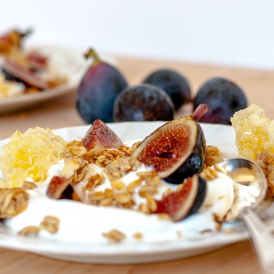 Tahini & Honeycomb Granola with Fig