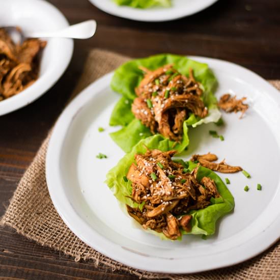 Slow Cooker Sesame Chicken Wraps