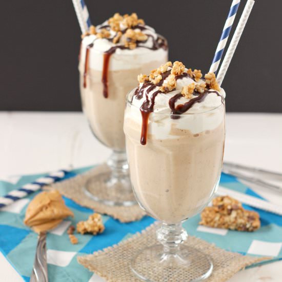 Chocolate PB Granola Milkshakes