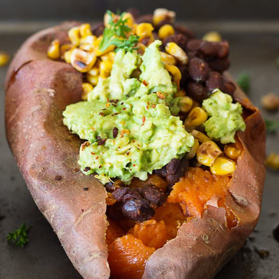 Corn & Black Bean Sweet Potato