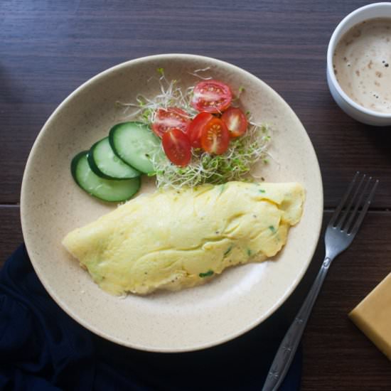 Alfalfa and Cream Cheese Omelette