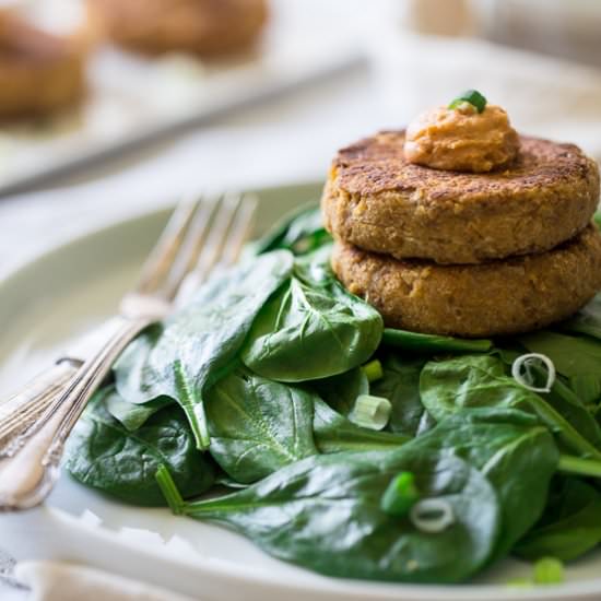 Cauliflower Chickpea Hummus Fritter