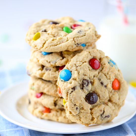 Chewy M&M Cookies