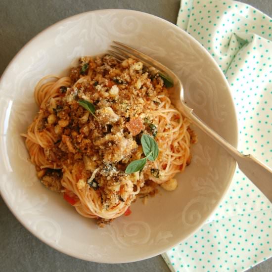 Pasta with Crispy Sardine