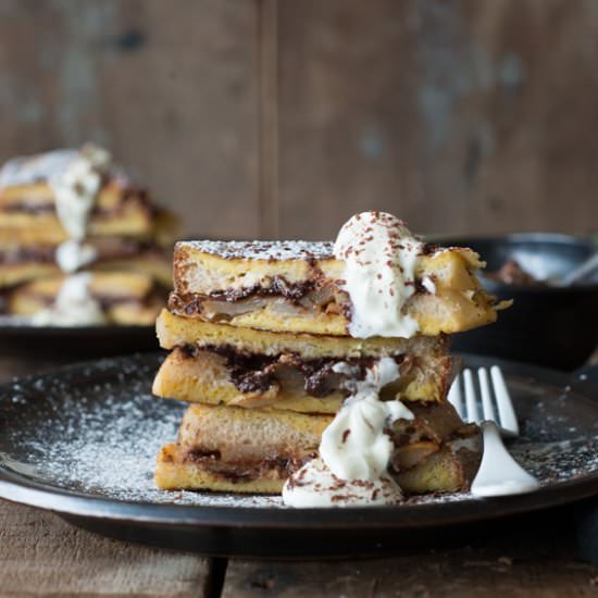 Pear & Chocolate French Toast