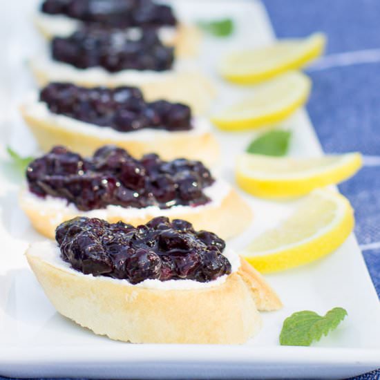 Blueberry Ricotta Crostini