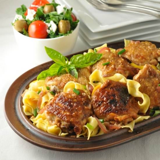 Lemon Garlic Chicken with Pasta