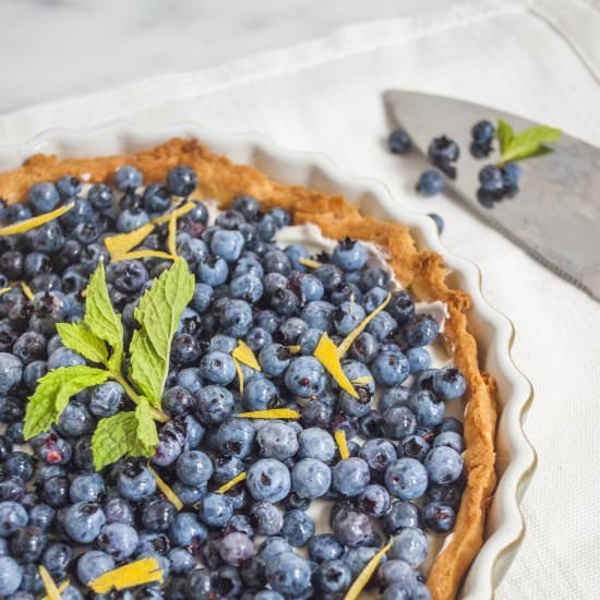 Blueberry Tart with Lemon Yogurt