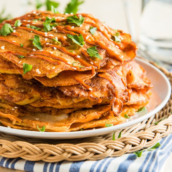 Cheesy Kimchi Pancake