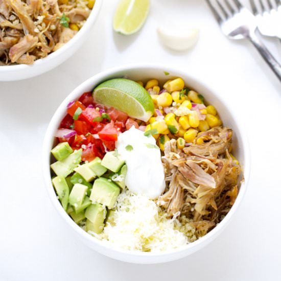 Pulled Pork Quinoa Bowls